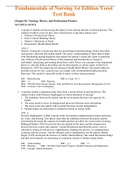 Complete Test Bank Fundamentals of Nursing 1st Edition Yoost Questions & Answers with rationales &lpar;Chapter 1-42&rpar;
