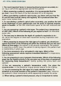 ATI  VITAL SIGNS EXAM QUESTIONS AND ANSWERS GRADED A&plus;