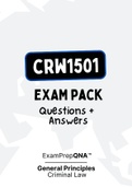 CRW1501 - EXAM PACK (Questions&Answers) (+Study Notes) 