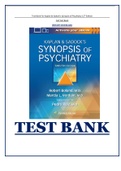 |Complete Guide |Test Bank for Kaplan & Sadock's Synopsis of Psychiatry 12th edition| Rationales | All Chapters|