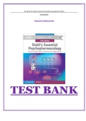 (Complete Guide)Test Bank For Stahls Essential Psychopharmacology 5th Edition| All Chapters |Latest | 2022|