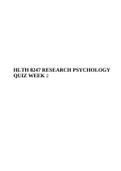 HLTH 8247 RESEARCH PSYCHOLOGY QUIZ WEEK 2 Q&A&period;