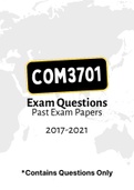 COM3701 - Exam Question PACK (2014-2021)