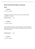 RLGN 104 - Test 8 &lpar;Version 1&rpar;&comma; Recent Solutions&comma; Liberty University
