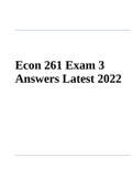 Econ 261 Exam 3 Answers Latest 2022
