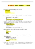 Exam &lpar;elaborations&rpar; NUR 4045 Adult Health 2 EXAM II&period;