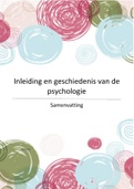 Samenvatting inleiding en geschiedenis van de psychologie