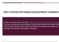 No.1 Custom Software Development Company in the USA, UK - Dezital