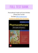 Pharmacotherapy Principles and Practice 5th Edition Chisholm-Burns Test Bank with Question and Answers, From Chapter 1 to 102