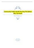 Community Public Health Nursing 7th Edition Nies Test Bank