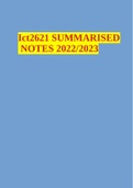Ict2621 SUMMARISED NOTES 2022/2023