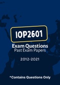 IOP2601 - Questions Bank (2012-2021)