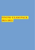 FIN3701 EXAM PACK 2021/2022.
