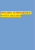 MNG2601 SUMMARISED NOTES 2022/2023