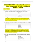 NUTRITION EXAM 2 Nutrition Questions: from Chapters 1, 6, 7, 9, 11, 12 and 13 TEST GUIDE
