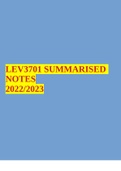 LEV3701 SUMMARISED NOTES 2022/2023