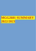 MGG2601 SUMMARY 2022/2023