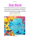 TEST BANK FOR Varcarolis' Foundations of Psychiatric Mental Health Nursing A Clinical 9th Edition by Margaret Jordan Halter Chapter 1-36
