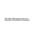 NSG C920- C920 Course Overview A-G. WESTERN GOVERNORS UNIVERSITY.
