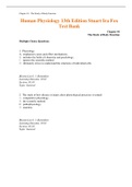 Complete Test Bank Human Physiology 13th Edition Stuart Ira Fox Questions & Answers with rationales &lpar;Chapter 1-20&rpar;