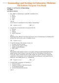 Complete Test Bank Immunology and Serology in Laboratory Medicine 5th Edition Turgeon  Questions & Answers with rationales &lpar;Chapter 1-33&rpar;