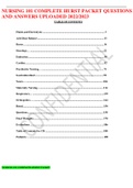 NURSING 101 COMPLETE HURST PACKET 2022&sol;2023