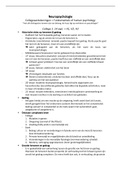 Samenvatting tentamenstof neuropsychologie