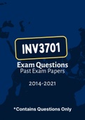 INV3701 - Exam Question Papers (2014-2021)