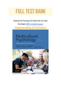 Multicultural Psychology 5th Edition Mio Test Bank with Question and Answers, From Chapter 1 to 10