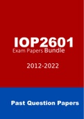 IOP2601 EXAM PACK 2022