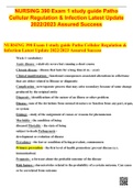 NURSING 390 Exam 1 study guide Patho Cellular Regulation & Infection Latest Update 2022&sol;2023 Assured Success