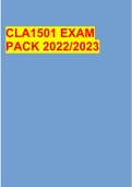CLA1501 EXAM PACK 2022/2023