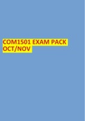 COM1501 EXAM PACK OCT/NOV
