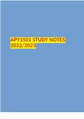 APY1501 STUDY NOTES 2022/2023