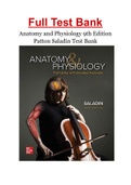 Test Bank for Anatomy and Physiology The Unity of Form and Function 9th Edition Kenneth Saladin