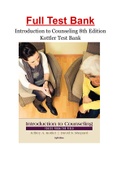 Introduction to Counseling 8th Edition Kottler Test Bank