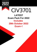 CIV3701 Latest Exam Pack for 2023 (October, 2022 exam is included) 