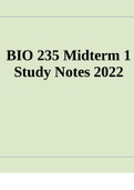 BIO 235 Midterm 1 Study Notes 2022