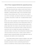 ENGL 147 Week 5 Assignment Full Draft of the Argument Research Essay&period;