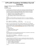 Complete Test Bank LPN to RN Transitions 3rd Edition Claywell Questions & Answers with rationales &lpar;Chapter 1-19&rpar;