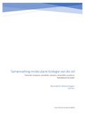 Complete bundel met gedetailleerde samenvattingen voor de cursus Moleculaire Biologie van de Cel (BMW33416)