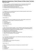 Complete Test Bank Mastering Competencies In Family Therapy 3rd Edition Gehart Questions & Answers with rationales &lpar;Chapter 1-15&rpar;