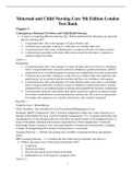 Complete Test Bank Maternal and Child Nursing Care 5th Edition London Questions & Answers with rationales &lpar;Chapter 1-57&rpar;