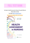  Health Assessment in Nursing 7th seventh Edition by Weber Kelley Test Bank with Question and Answers