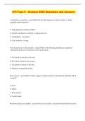 ATI Teas 6 - Science 2022 Questions and Answers