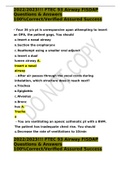2022&sol;2023&excl;&excl;&excl; FTEC 93 Airway FISDAP Questions & Answers 100&percnt;Correct&sol;Verified Assured Success 