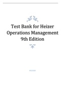 Test Bank for Heizer Operations Management 9th Edition Questions and Answers
