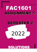 FAC1601 Assignment 5 Semester 2 2022