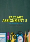 FAC1602 Assignment 5 Second Semester 2022