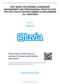 TEST BANK FOR NURSING LEADERSHIP MANAGEMENT AND PROFESSIONAL PRACTICE FOR THE LPN LVN 6TH EDITION TAMARA R DAHLKEMPER ALL CHAPTERS&period;pdf